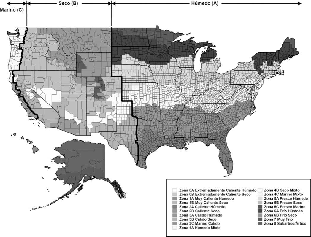 CAPITULO 11 RE EFICIENCIA DE ENERGIA - 2021 INTERNATIONAL RESIDENTIAL CODE  SPANISH EDITION (IRC), image size:1048x799